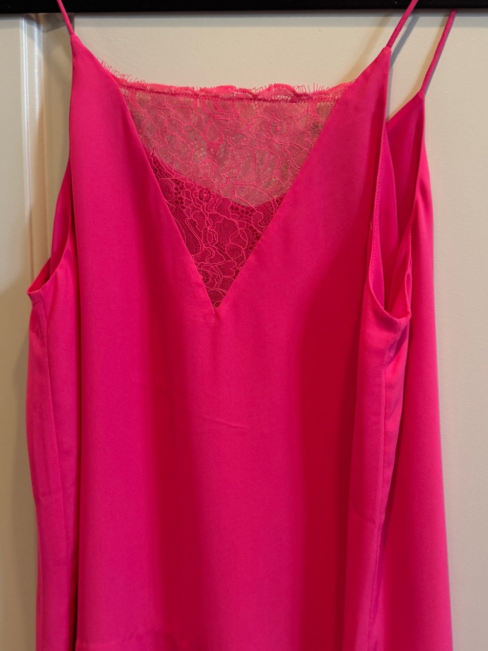 SAMSOE Hot Pink Lace-Back Camisole